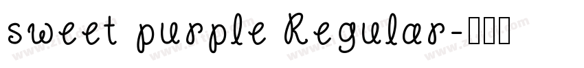 sweet purple Regular字体转换
